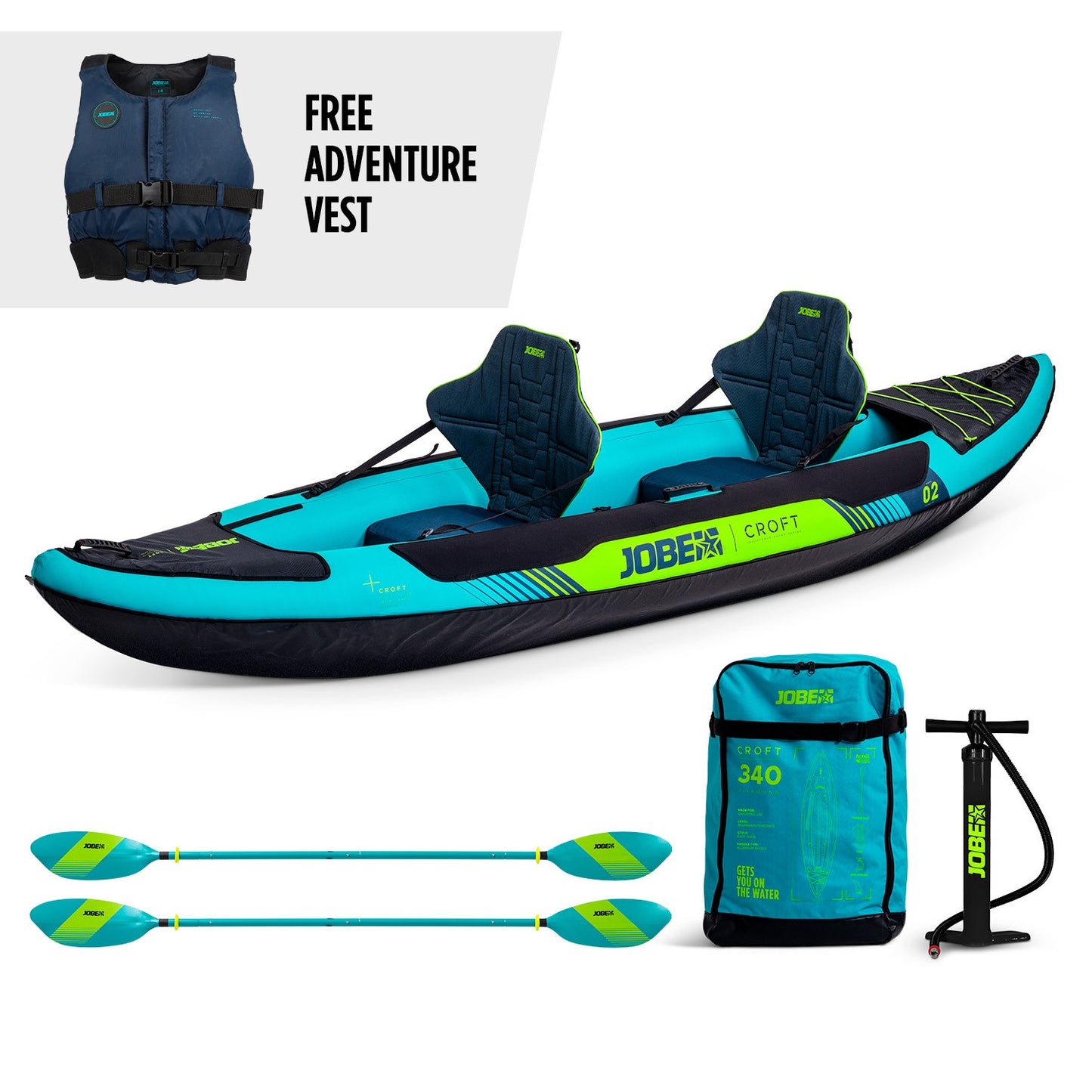 Jobe Croft 340 Inflatable Kayak Package